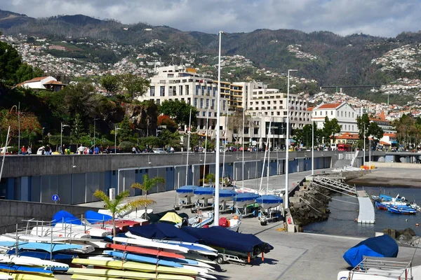 Funchal Portugalia Luty 2018 Port — Zdjęcie stockowe