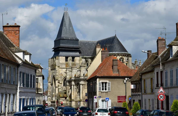 Houdan Franz Mai 2018 Die Historische Kirche — Stockfoto