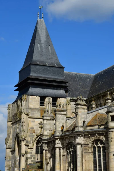 Houdan Francia Mayo 2018 Iglesia Histórica —  Fotos de Stock
