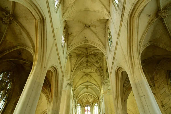 Houdan Frankrig Maj 2018 Den Historiske Kirke - Stock-foto