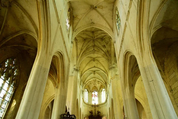 Houdan Franz Mai 2018 Die Historische Kirche — Stockfoto