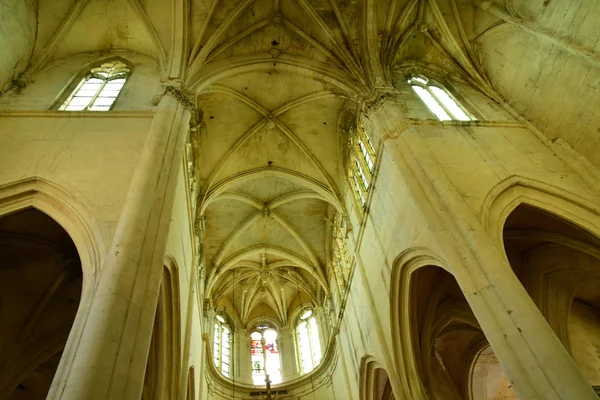 Houdan Frankrijk Mei 2018 Historische Kerk — Stockfoto