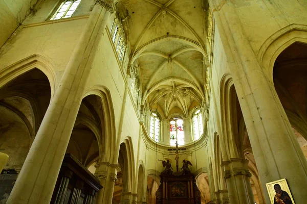 Houdan Frankrijk Mei 2018 Historische Kerk — Stockfoto