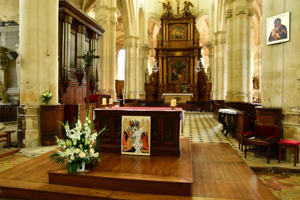 Houdan Francia Mayo 2018 Iglesia Histórica — Foto de Stock