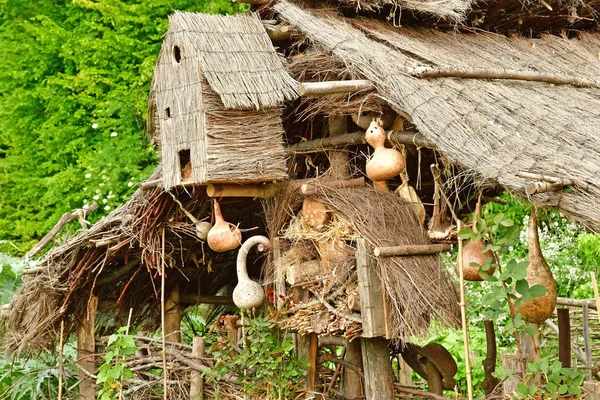Les Mureaux France May 2017 Insect Hotel Bird Shelter Allotment — Stock Photo, Image