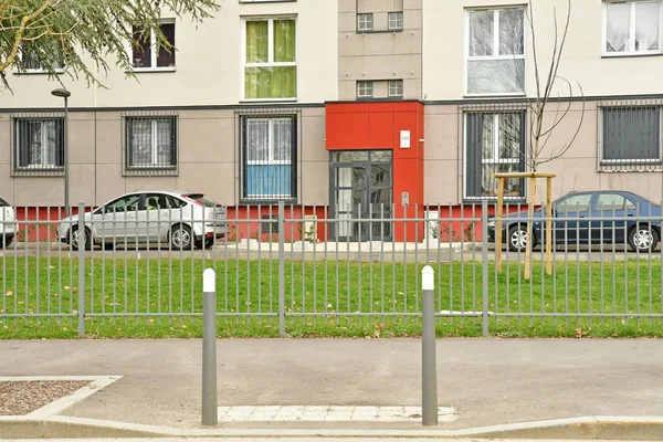 Les Mureaux França Março 2018 Construção Centro Cidade — Fotografia de Stock