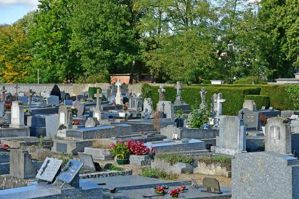 Verneuil Sur Seine Frankrijk Oktober 2017 Begraafplaats — Stockfoto