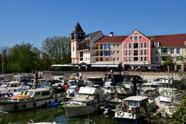 Cergy , France - april 20 2018 : the modern Port Cergy clipart