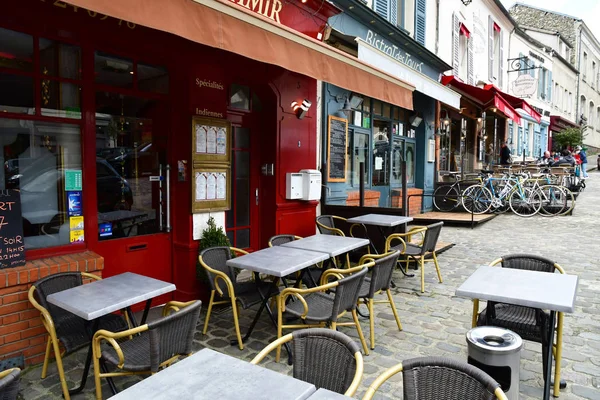 Montfort Amaury Fransa Mayıs 2018 Eski Şehrin Restoran — Stok fotoğraf
