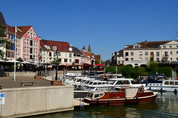 Cergy Francja Kwietnia 2018 Nowoczesny Port Cergy — Zdjęcie stockowe