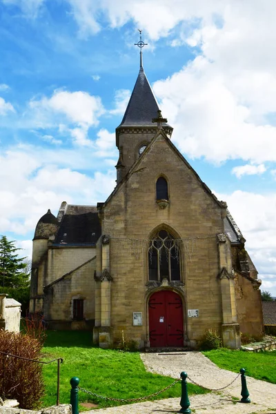 Фрименвилль Франция Апреля 2018 Года Неоготическая Церковь — стоковое фото