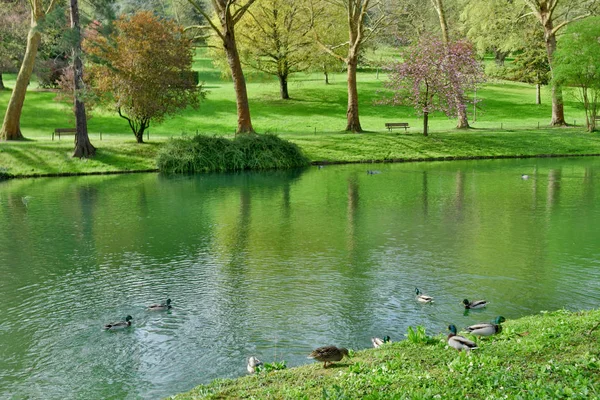 Poissy Franciaország Április 2018 Tavaszi Meissonier Park — Stock Fotó