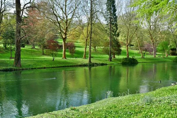 Poissy Francja Kwietnia 2018 Park Meissonier Wiosną — Zdjęcie stockowe