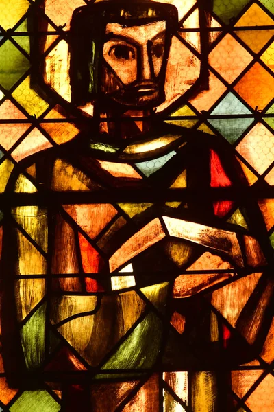 Les Mureaux Francja 2018 Czerwca Okna Witraże Kościół Saint Pierre — Zdjęcie stockowe
