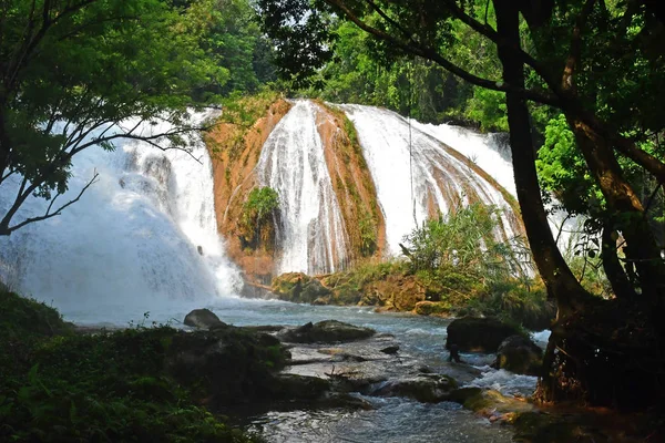 Tumbala Verenigde Mexicaanse Staten Mei 2018 Cascades Van Agua Azul — Stockfoto