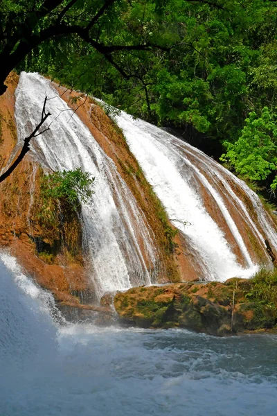 Tumbala Vereinigte Mexikanische Staaten Mai 2018 Die Kaskaden Von Agua — Stockfoto