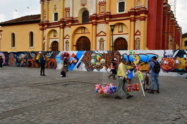 San Cristobal Las Casas 墨西哥合众国恰帕斯 2018年5月16日 大教堂广场 — 图库照片
