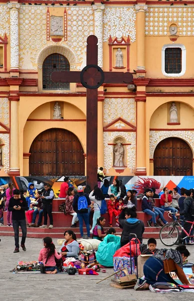 San Cristobal Las Casas 墨西哥合众国恰帕斯 2018年5月16日 大教堂广场 — 图库照片