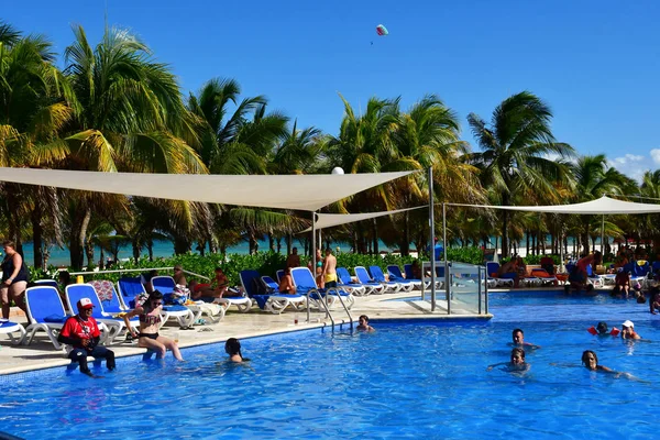 Playacar Mexikanska Sverige Maj 2018 Viva Wyndham Maya Hotellets Pool — Stockfoto