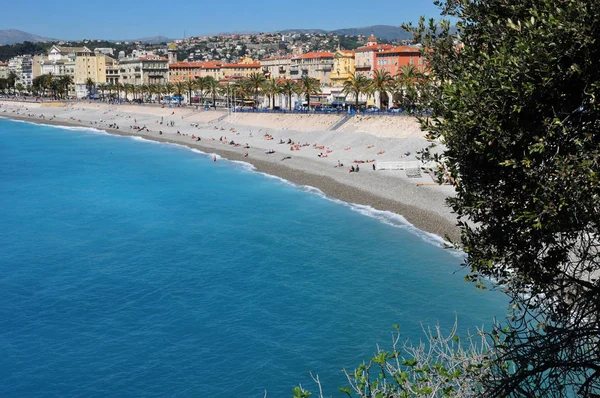 Nizza Francia Aprile 2016 Pittoresco Mare — Foto Stock