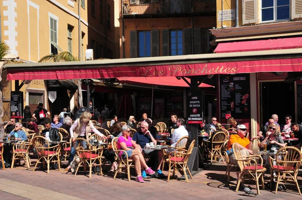 Nice France April 2016 Restaurant Picturesque City Center — Stock Photo, Image