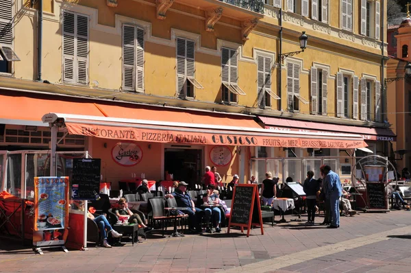 Nice France April 2016 Restaurant Picturesque City Center — Stock Photo, Image