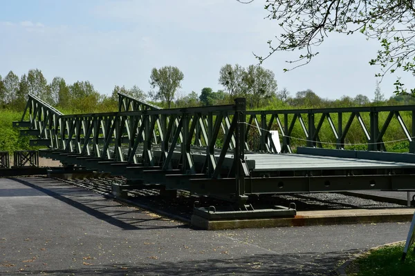 Benouville França Abril 2018 Uma Ponte Bailey Memorial Ponte Pegasus — Fotografia de Stock