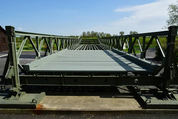 Benouville França Abril 2018 Uma Ponte Bailey Memorial Ponte Pegasus — Fotografia de Stock