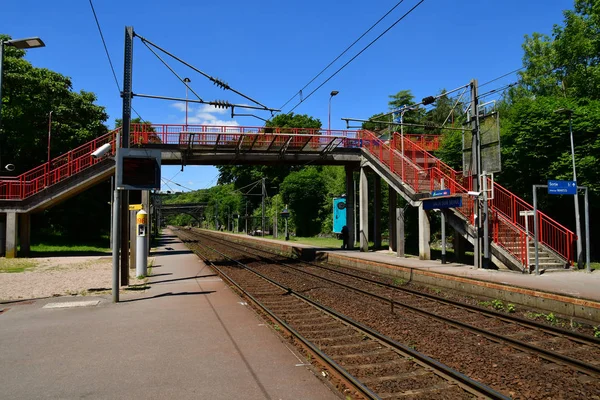 Θεσσαλονικη Sur Σηκουάνα Γαλλία Ιουνίου 2018 Σιδηροδρομικός Σταθμός — Φωτογραφία Αρχείου