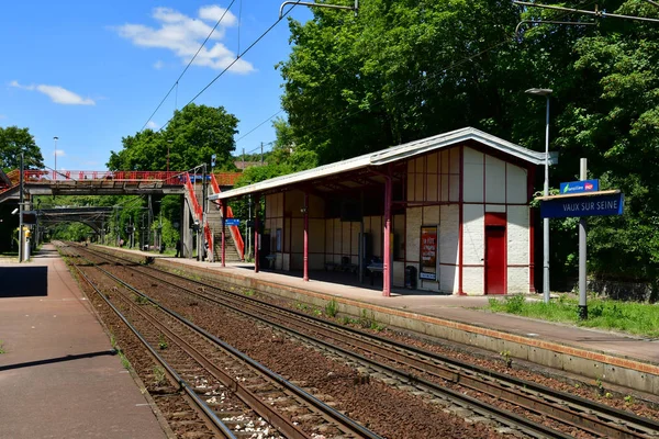 Vaux Sur Seine Frankrike Juni 2018 Järnvägsstationen — Stockfoto