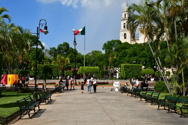 Merida Stati Uniti Messico Maggio 2018 Plaza Mayor — Foto Stock