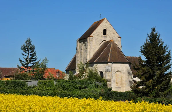 Villeneuve Saint Martin Ableiges France May 2016 Church — стоковое фото