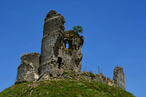 Chateau Sur Epte Fransa Haziran 2018 Harabe Kale — Stok fotoğraf