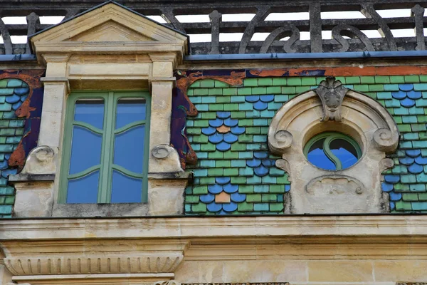 Douvres Delivrande Frankrijk April 2018 Gekleurde Tegels Van Art Deco — Stockfoto