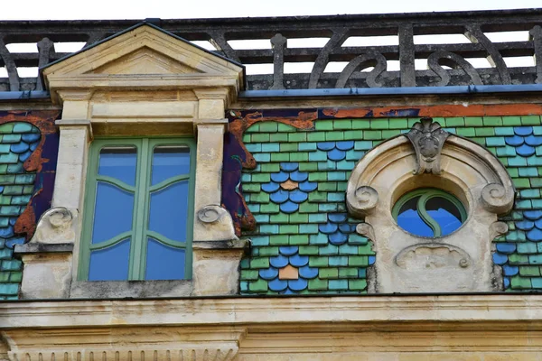 Douvres Delivrande França Abril 2018 Azulejos Coloridos Farmácia Art Deco — Fotografia de Stock