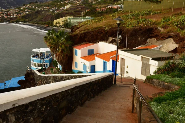 Funchal Madeira Portugal Febrero 2018 Playa Oeste Funchal —  Fotos de Stock