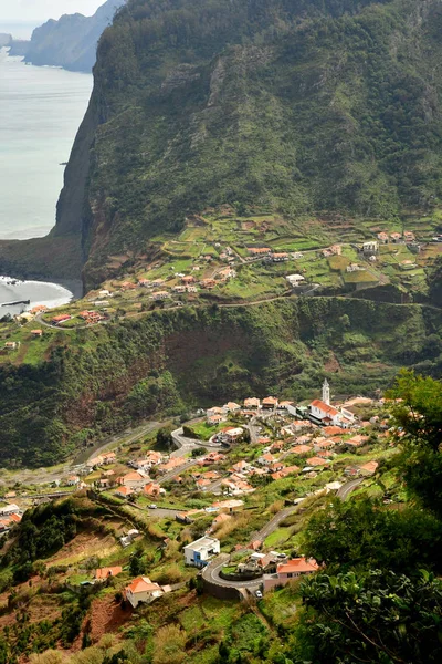 Острові Faial Мадейра Португалія 2018 Лютого Сільської Місцевості — стокове фото