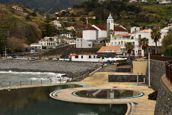 Porto Cruz Madeira Portugal Febrero 2018 Pintoresco Pueblo —  Fotos de Stock