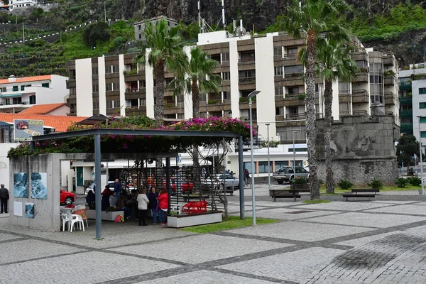 Ribeira Brava Madeira Portugal Febrero 2018 Centro Ciudad —  Fotos de Stock