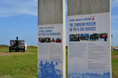 Courseulles sur Mer, France - april 22 2018 : the Centre Juno Beach, D Day Canadian memorial  clipart