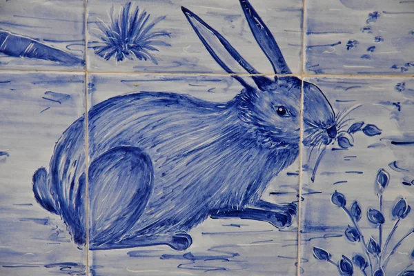 Ribeira Brava Madeira Portekiz Şubat 2018 Azulejos Içinde Belgili Tanımlık — Stok fotoğraf