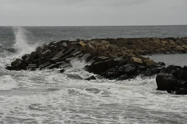 Ribeira Brava Madeira Portugal February 2018 Storm — Stockfoto