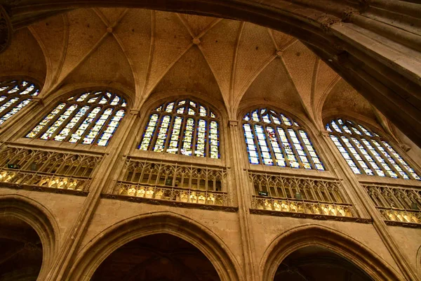 Vernon Frankrijk Juli 2018 Gotische Collegiale Kerk — Stockfoto