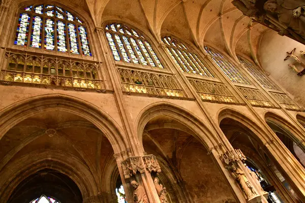 Vernon Frankrijk Juli 2018 Gotische Collegiale Kerk — Stockfoto