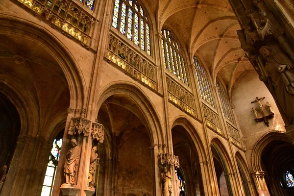 Vernon Francia Julio 2018 Iglesia Colegiata Gótica — Foto de Stock