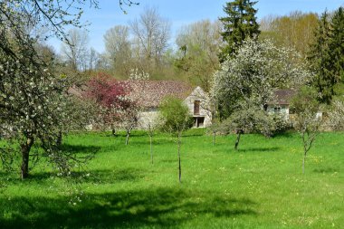 Amenucourt, France - april 17 2018 : the picturesque village clipart