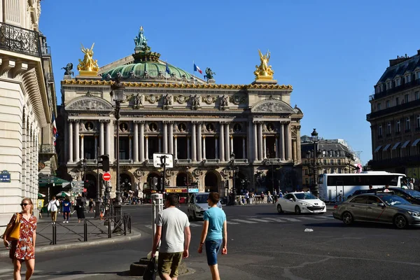 Paris França Agosto 2018 Ópera Paris Construída 1874 Por Charles — Fotografia de Stock