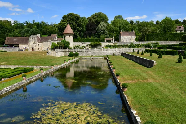 Villarceaux França Julho 2018 Castelo Histórico — Fotografia de Stock