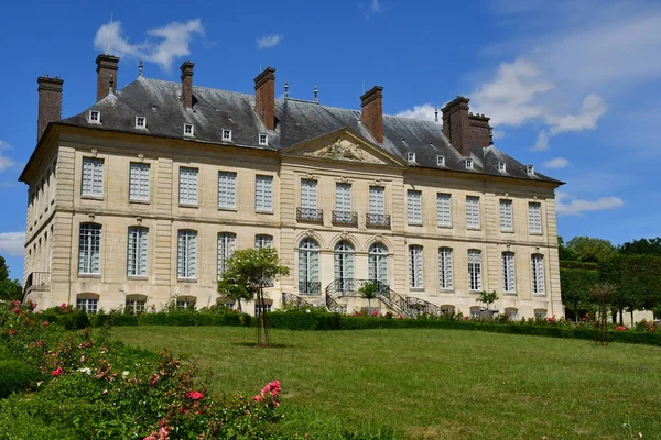 Villarceaux France Juillet 2018 Château Historique — Photo