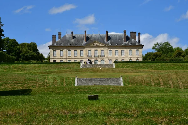 Villarceaux Francie Červenec 2018 Historický Hrad — Stock fotografie